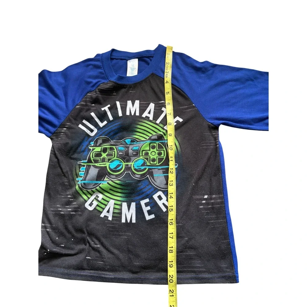 The Children's Place Boys Ultimate Gamer Pajama Shirt Size 7/8‎ Blue Sleep as is